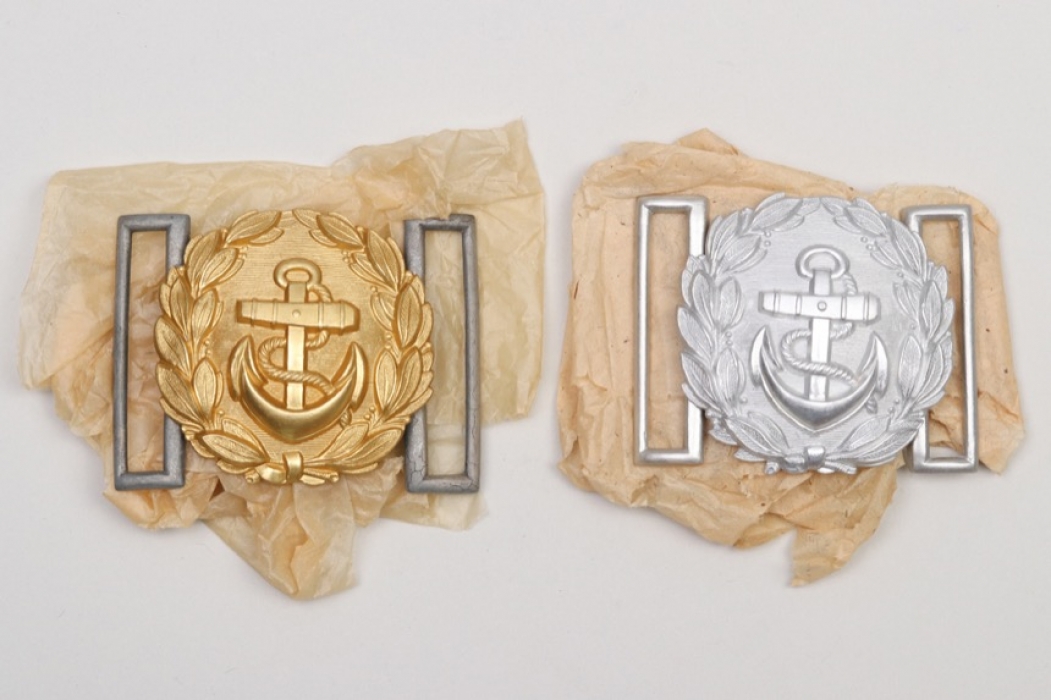 Two Kriegsmarine officers belt buckles