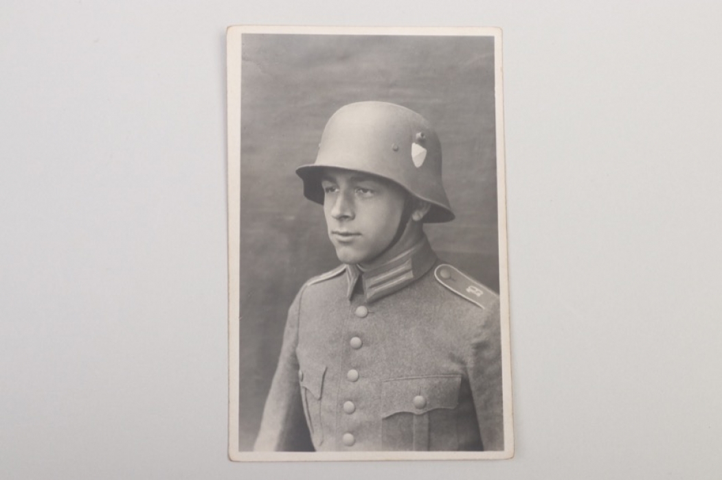 Reichswehr Inf.Rgt.19 portrait photo with helmet