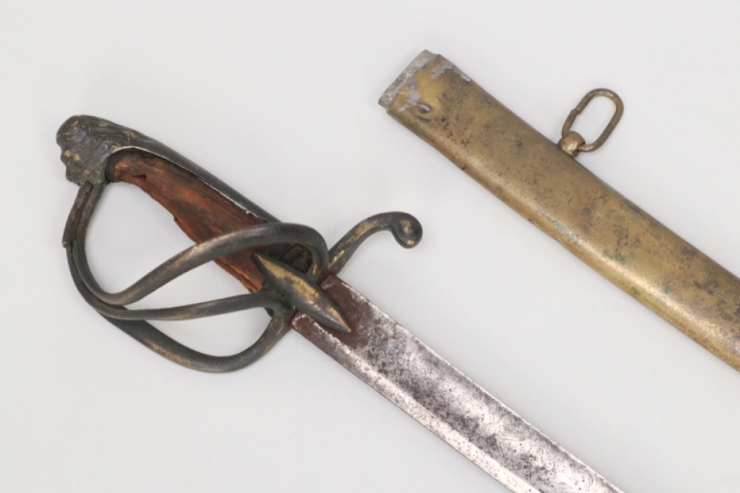 Cavalry sabre with brass scabbard - 19th century
