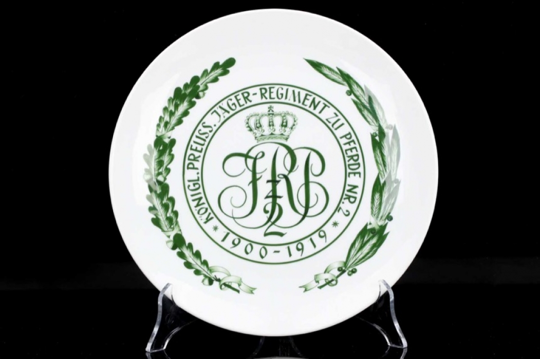 Meissen porcelain plate "Jäger-Regiment zu Pferd Nr. 2"