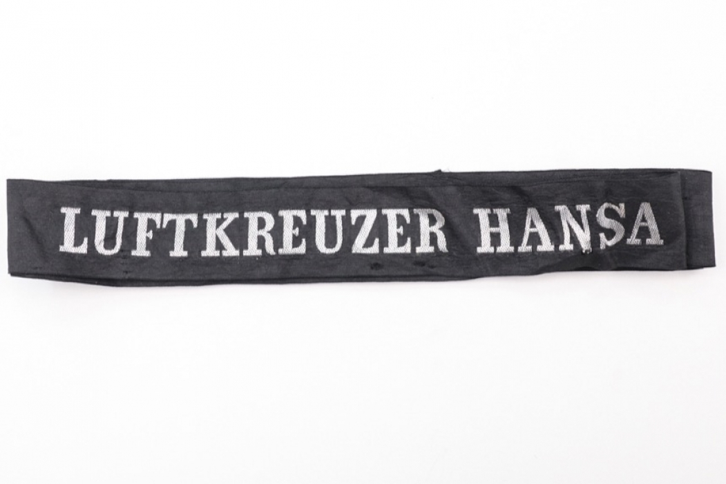 Zeppelin "Luftkreuzer Hansa" cap tally