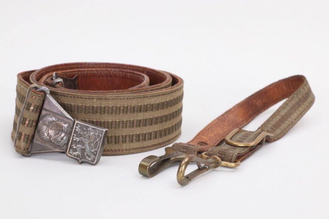 Czechoslovakia - Foreign legion's brocade belt & buckle