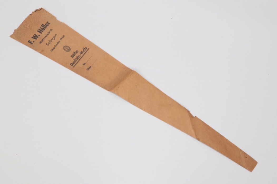 F.W.Höller - sabre or sword paper bag