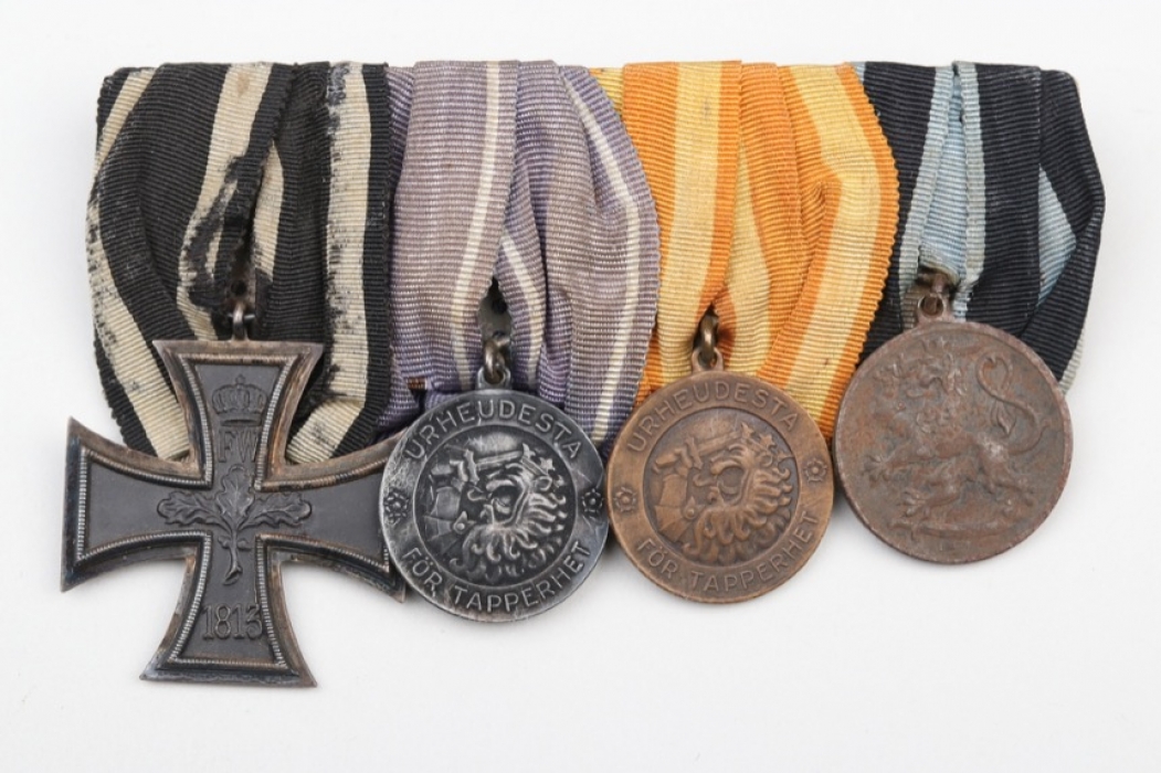 WWI 4-place medal bar - Finnish Civil War