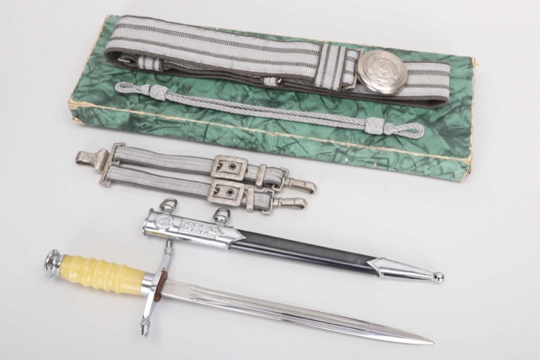 East Germany - NVA officer's dagger with belt in case