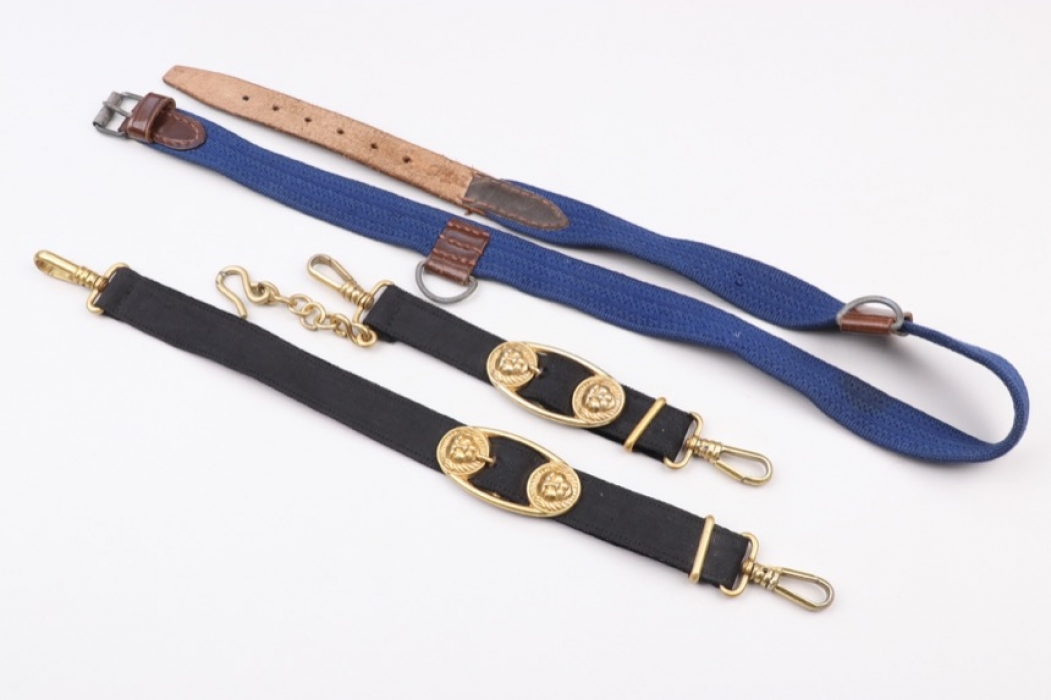 Kriegsmarine hangers & belt for officer's dagger