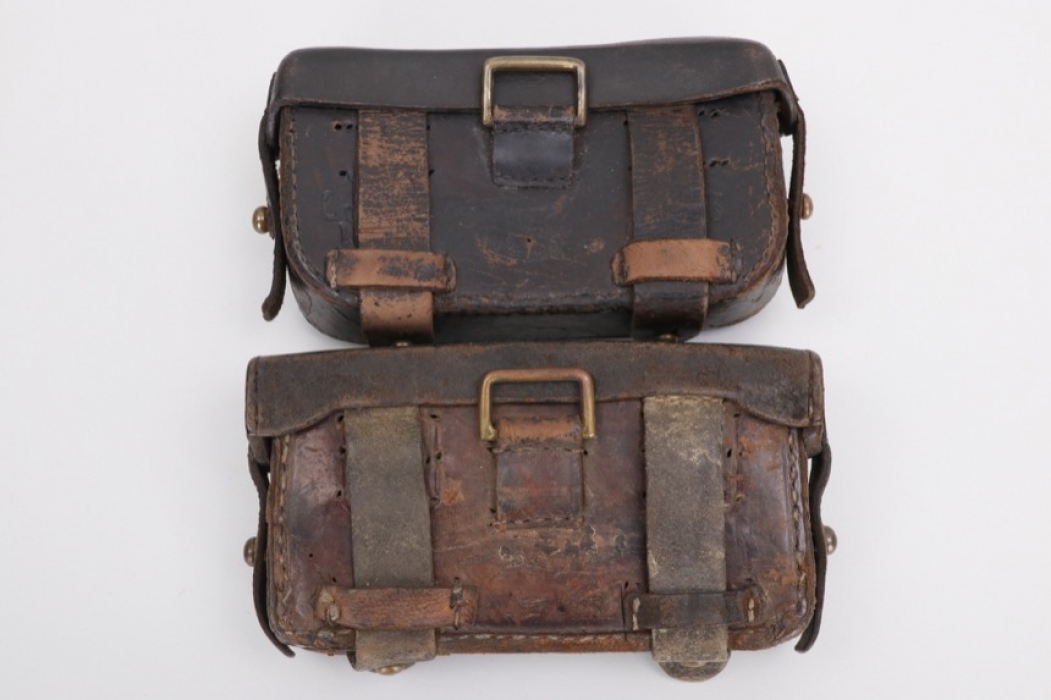 Imperial Germany - two M1887 ammunition pouches (named, unit marked)