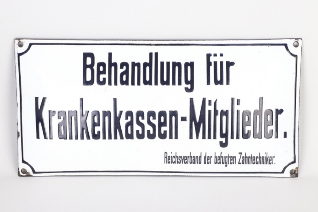 "Reichsverband der befugten Zahntechniker" enamel sign