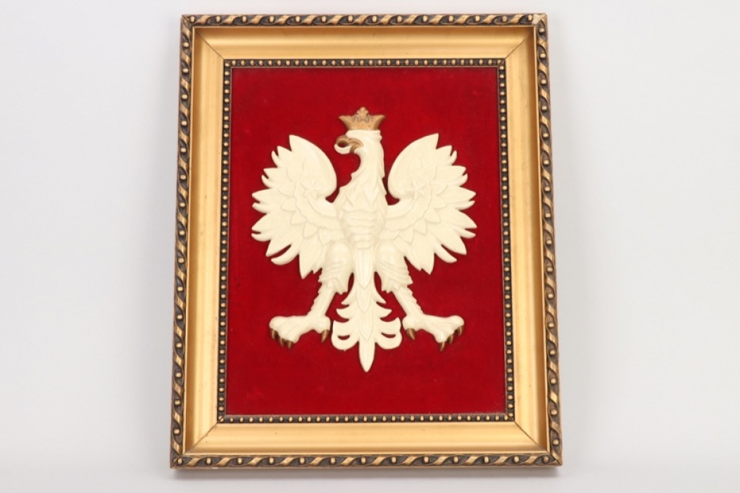 1939 framed Polish wall eagle
