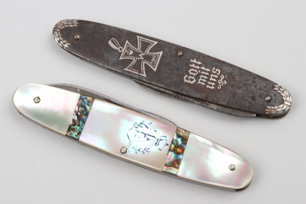 WWI two patriotic pocket knives