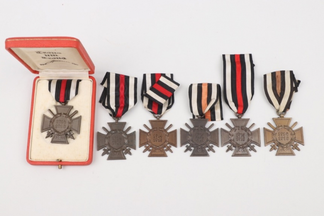 6 x Honor Cross of WWI + case
