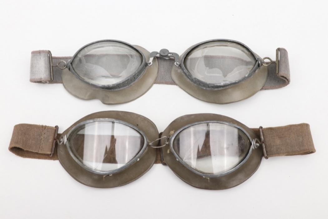 Heer two Kradmelder goggles (Windschutzbrille)