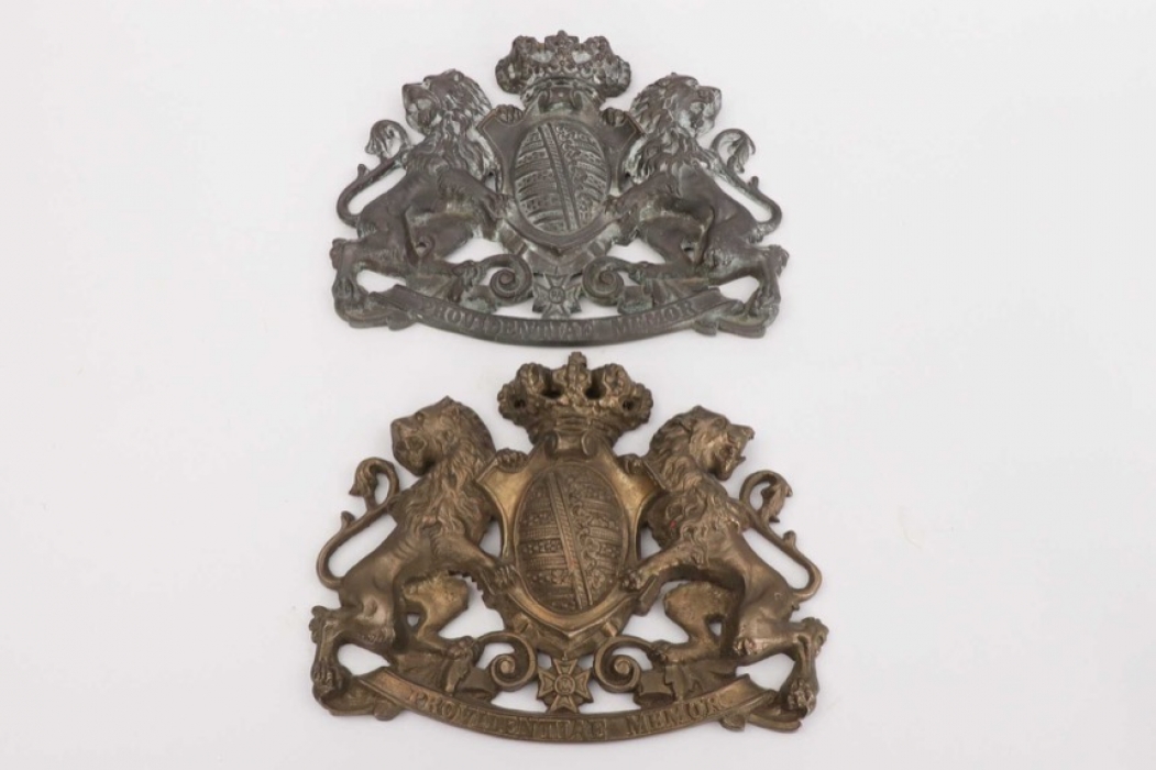 Two Saxon coats of arms - bronze