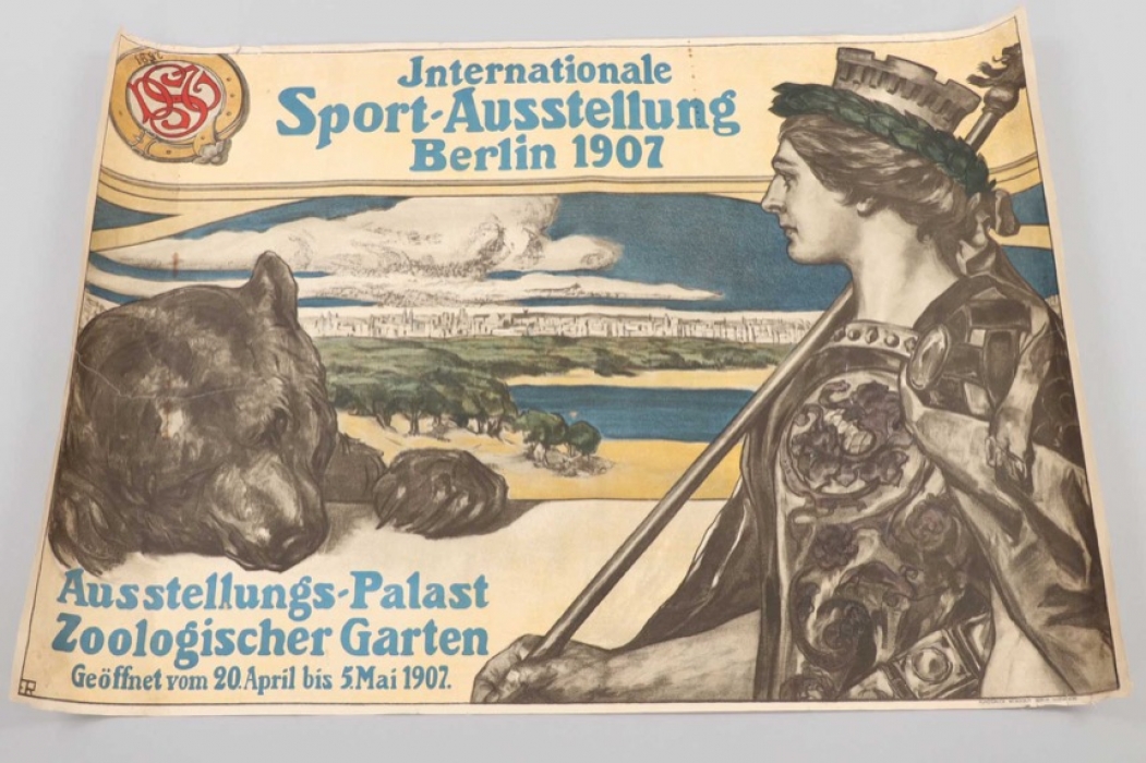 1907 impressive "Internationale Sport-Ausstellung Berlin" poster
