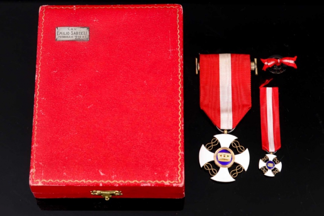 Order of the Crown of Italy, Knight's Cross in case