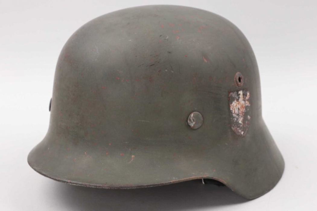 Heer M35 double decal helmet - 2.E.IR.106 (NS66)