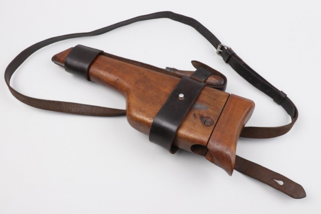 Mauser C96 broomhandle holster with leather harness