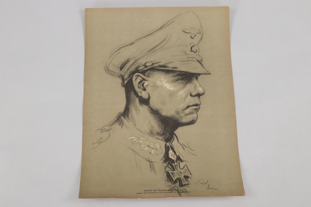 Large portrait of Erwin Rommel, General der Panzertruppe