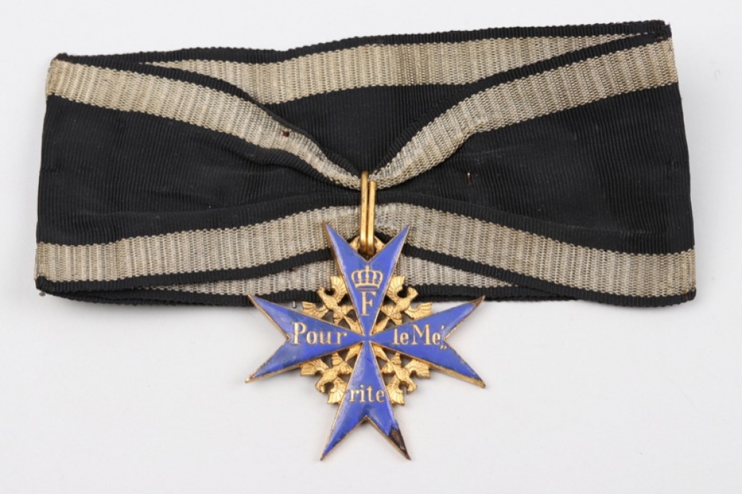 Prussian Pour le Merite (1930) with neck ribbon