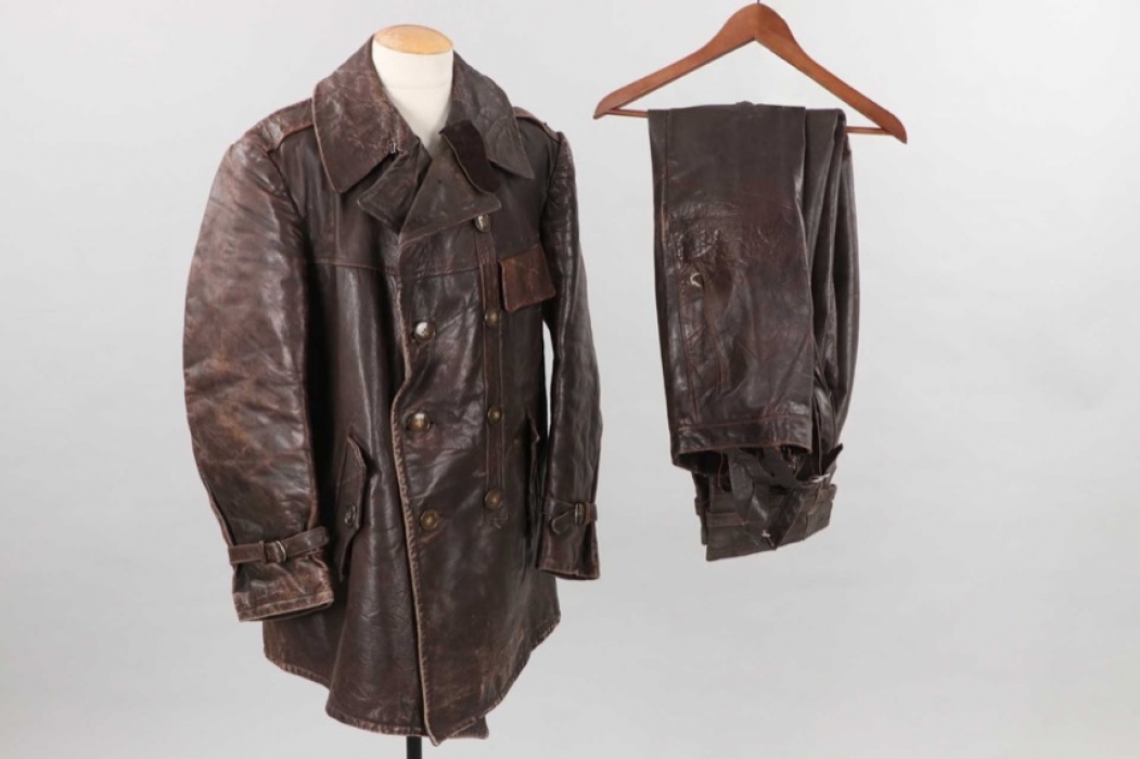 Hungary - WW2 tanker's leather jacket and trousers