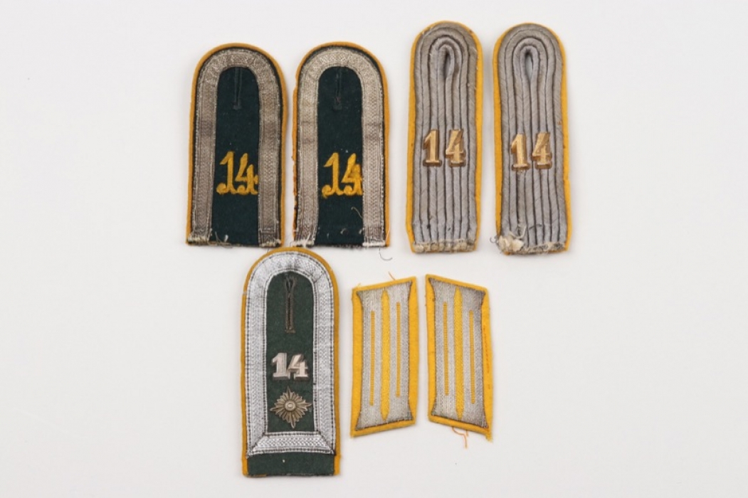 Heer Kav.Rgt.14 insignia grouping for a Leutnant