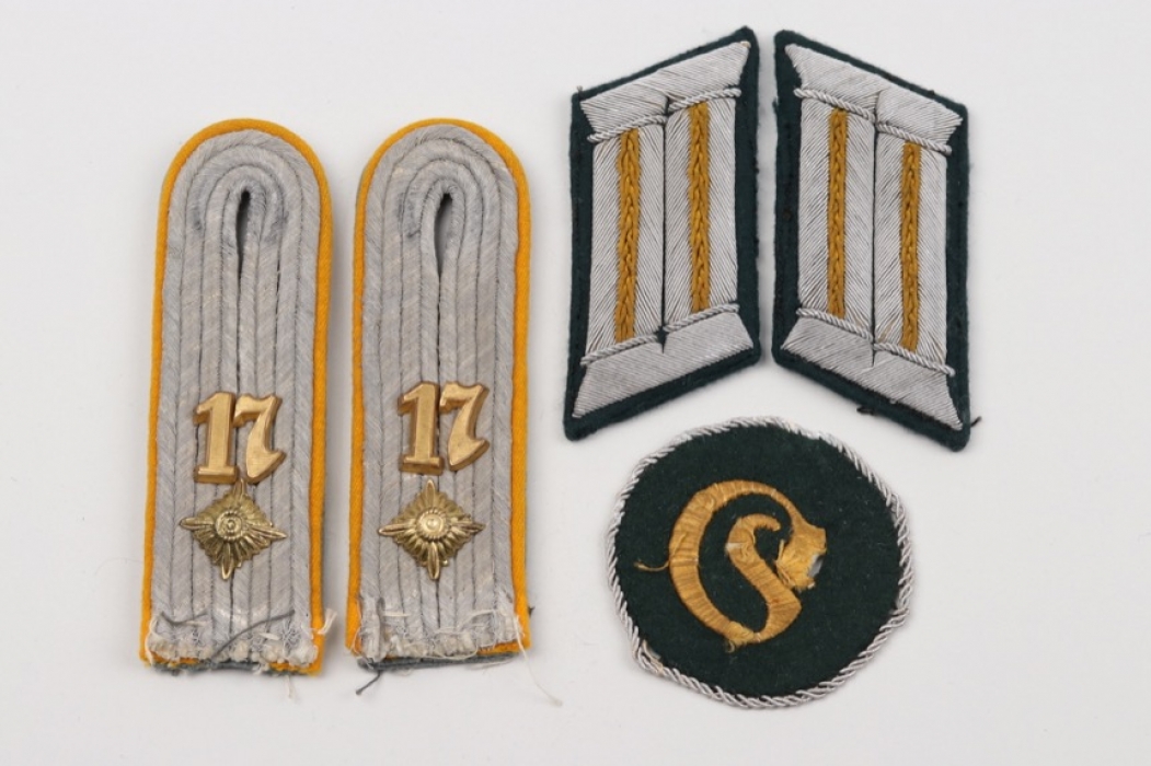 Heer Kav.Rgt.17 insignia grouping for an Oberleutnant d.R.