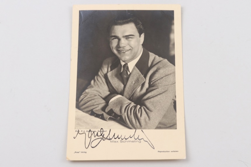 Schmeling, Max - signed postcard
