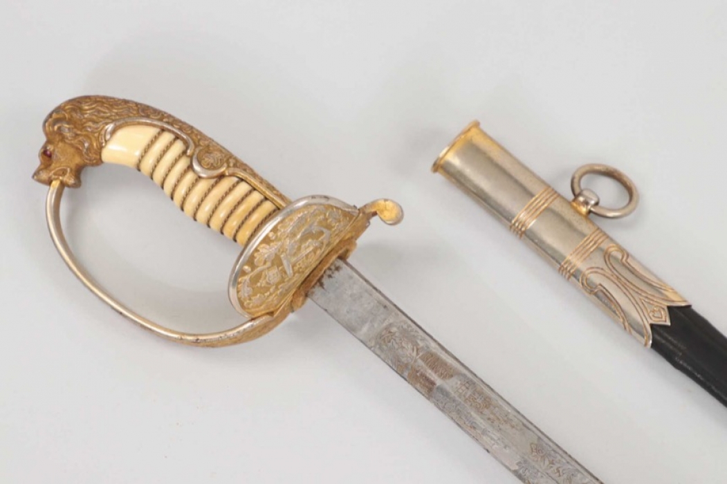 Kaiserliche Marine officer's lion head sabre with Iron mounting - Eickhorn