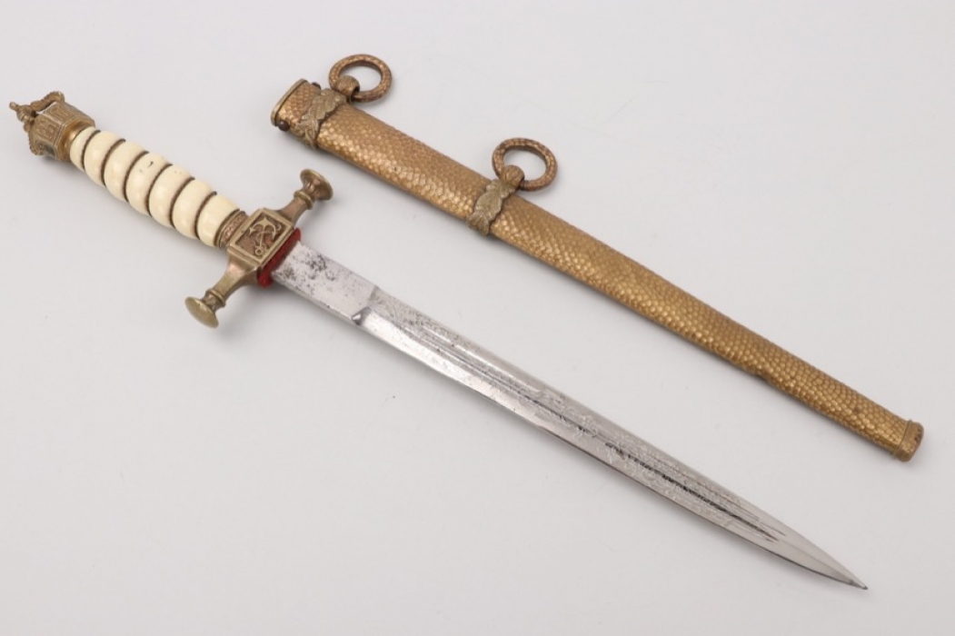 Imperial German Navy officer's dagger with ivory handle