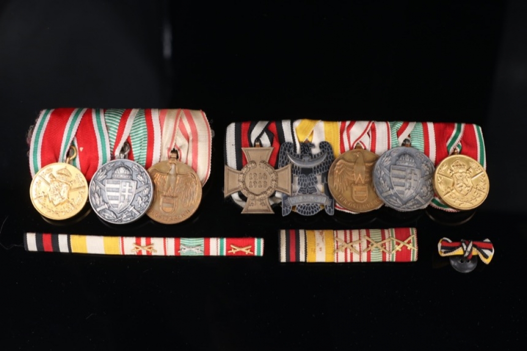 Two Medal bars with Austrian Hungarian WWI Medals