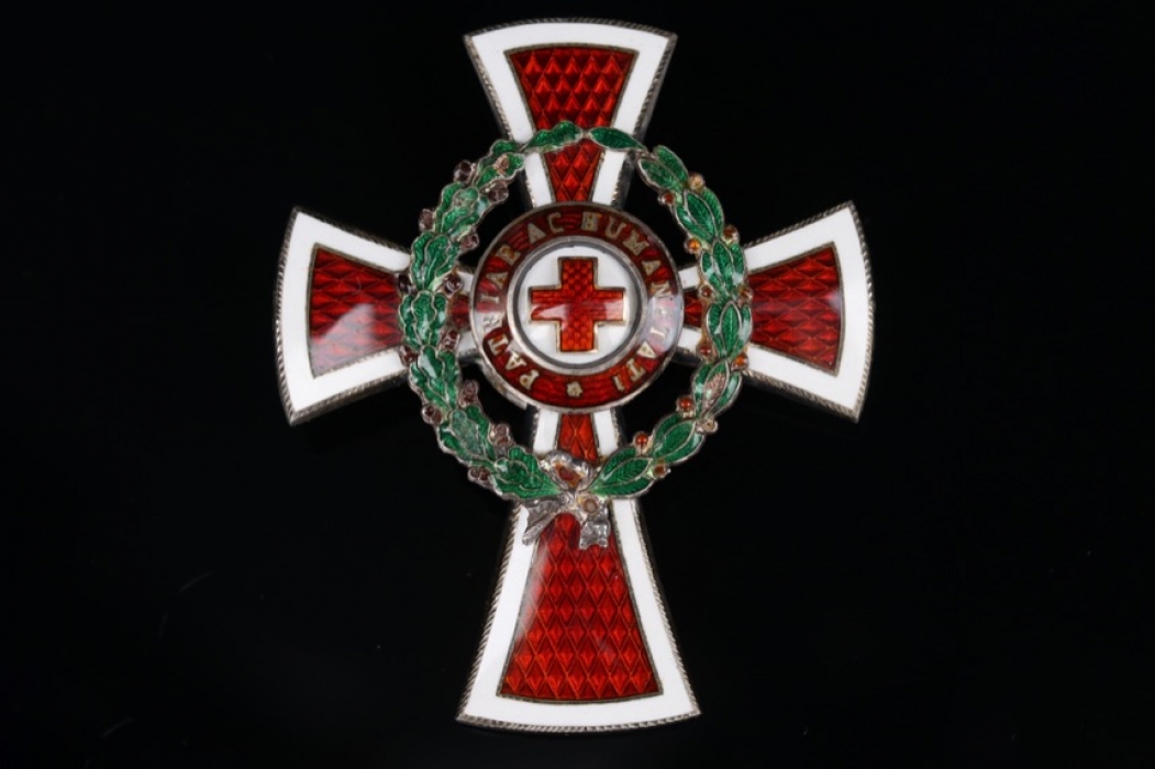 Austria - Red Cross Honor Badge Officers Cross with War Decoration - Silver
