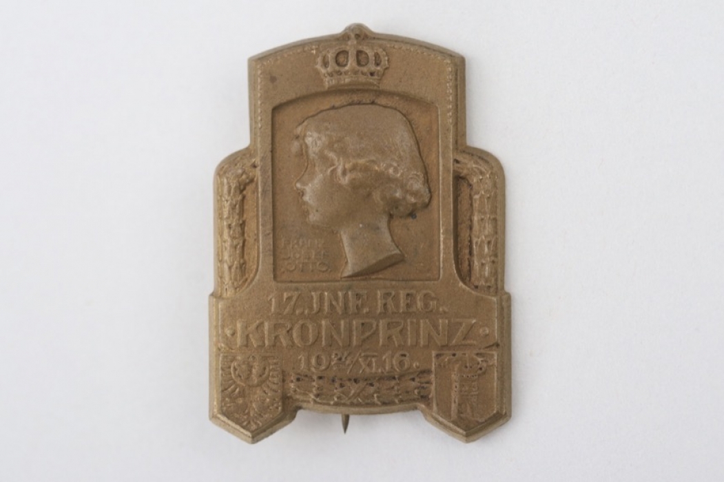 K.u.K. 17.Inf.Reg. "Kronprinz" cap badge