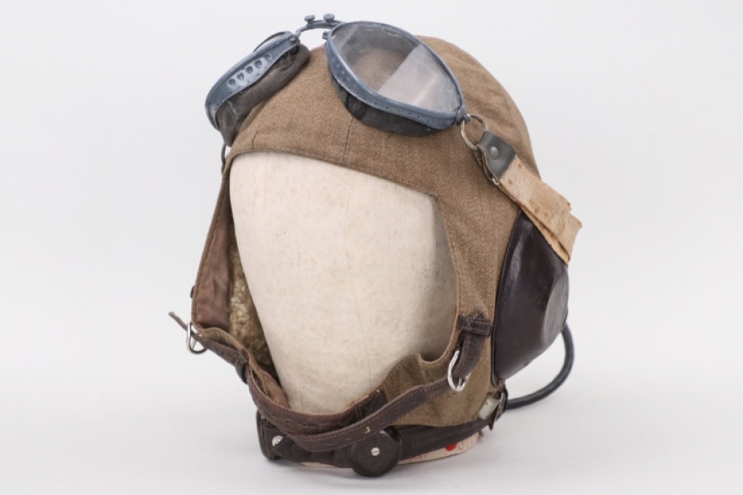 Luftwaffe summer flight helmet LKpS101 with goggles