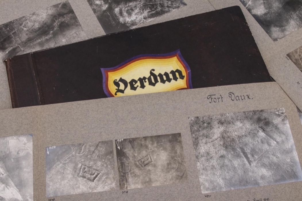 WWI 21 aerial photos of Verdun with folder (photo folder)
