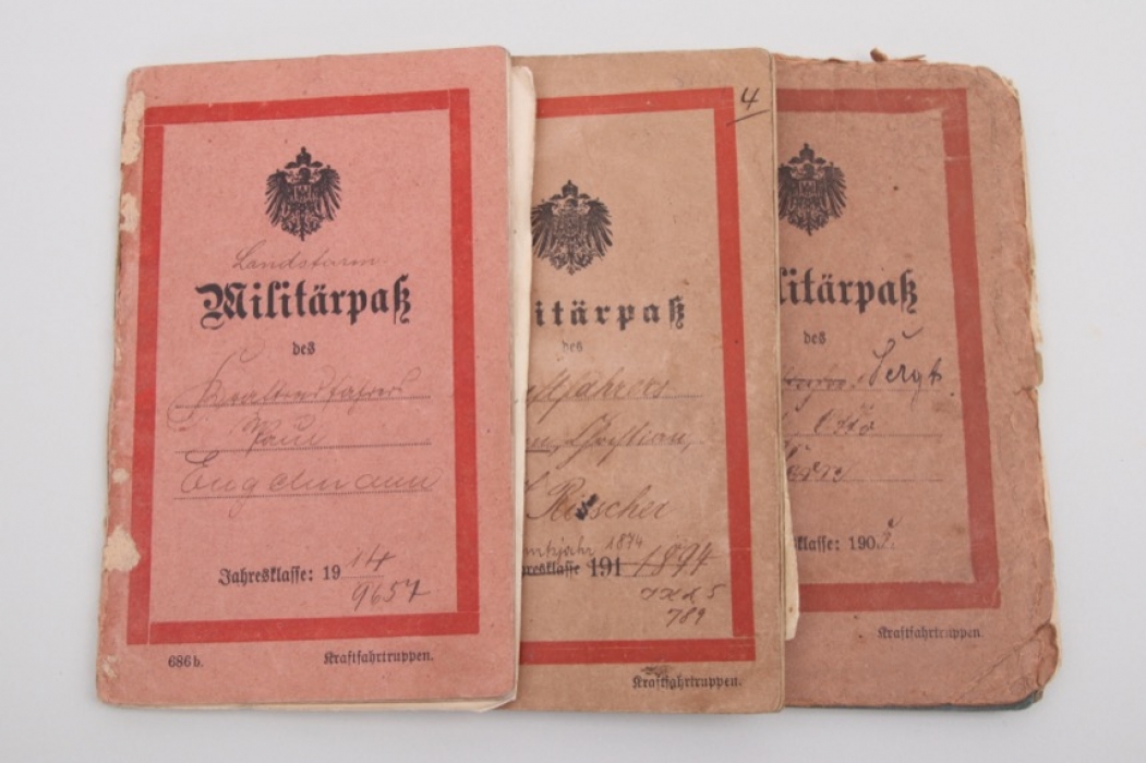 3 x military IDs pre 1918