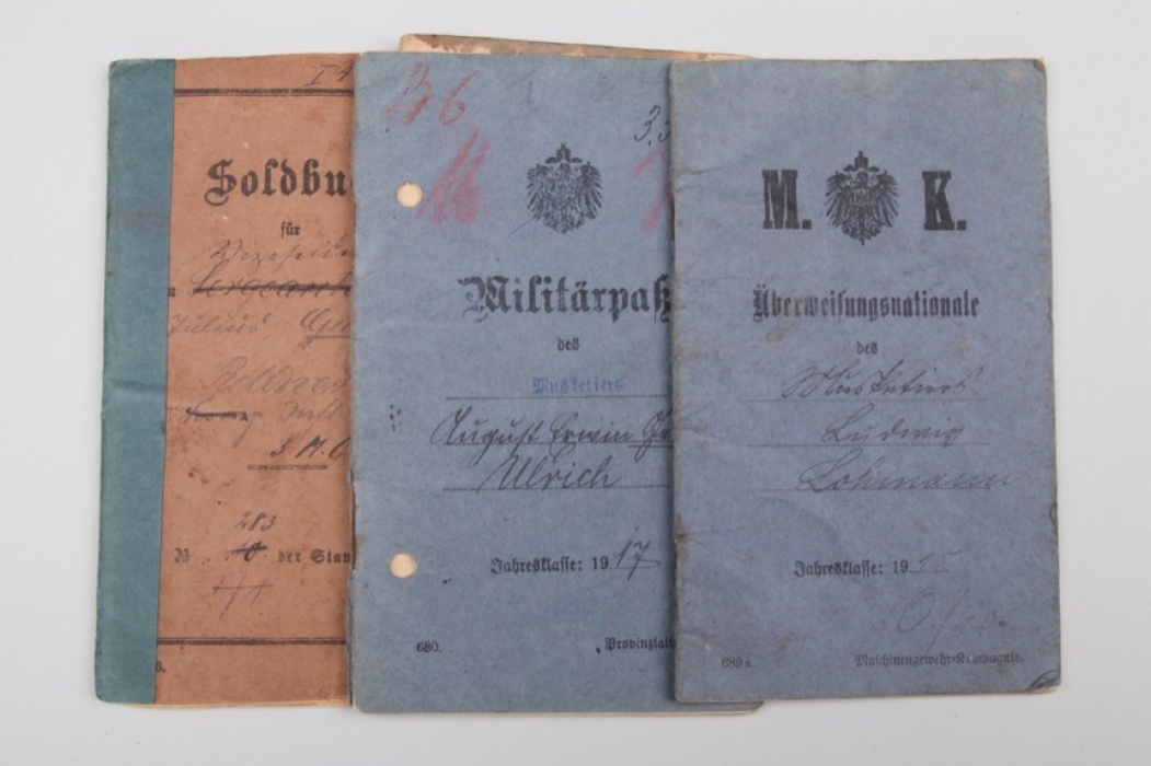 3 x military ID before 1918