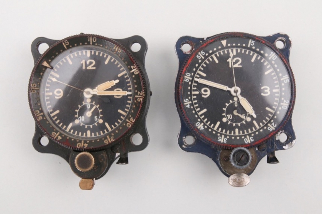 Luftwaffe - 2 chronographs / cockpit clocks "Junghans"