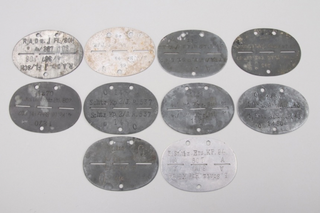 Wehrmacht ten military identification tags