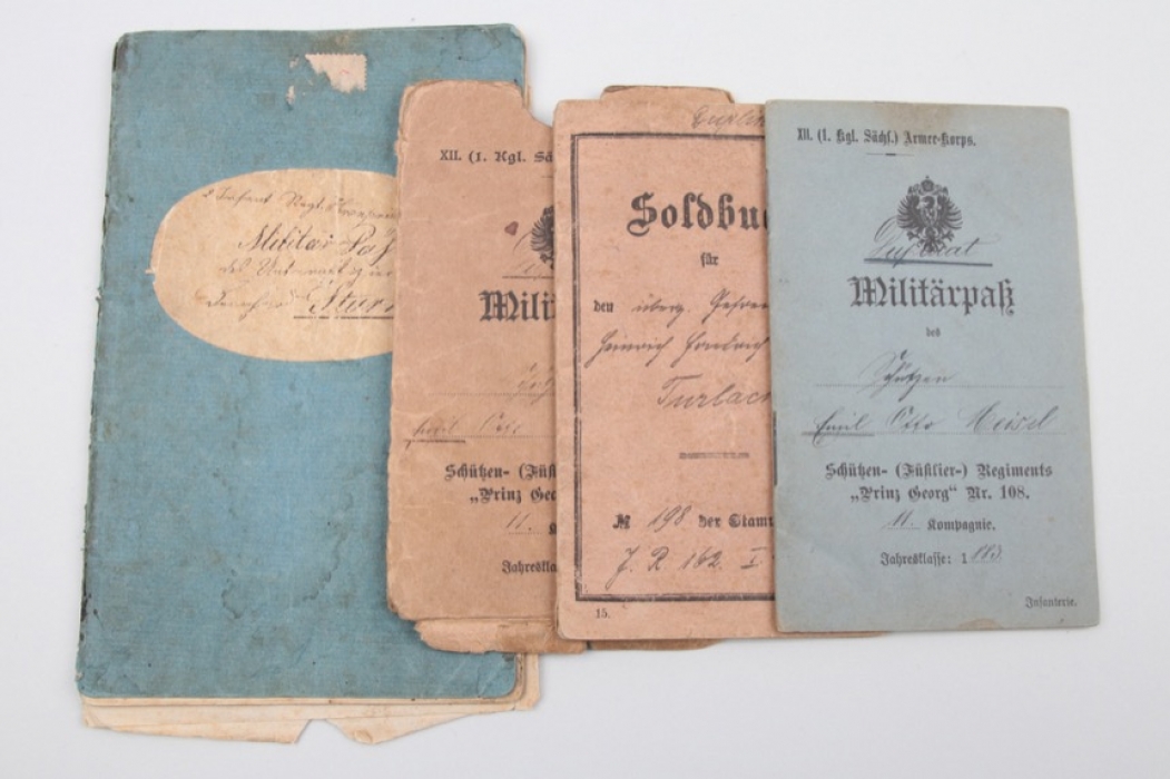 Lot of imperial Soldbuch and Militärpass