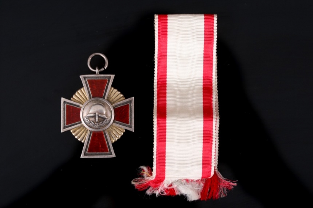 Bavaria - Fire Brigade Honor Cross without Crown in red enamel