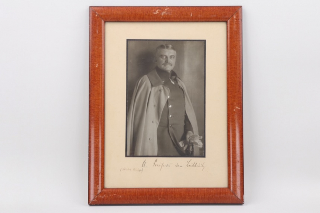 Generalmajor Arthur von Lüttwitz - signed photo in frame 1913/14