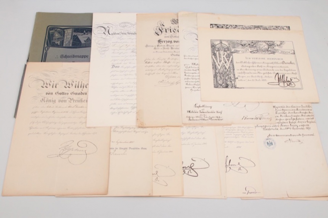 Order of the Red Eagle document grouping - Wilhelm II signed