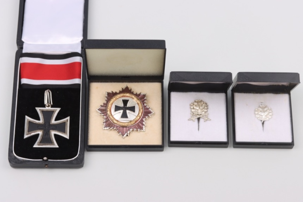 Lot of 1957 types - Knight's Cross, Oak Leaves, Swords & German Cross in Gold