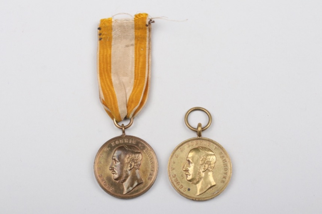 Hanover - two Langensalza Medals 1866