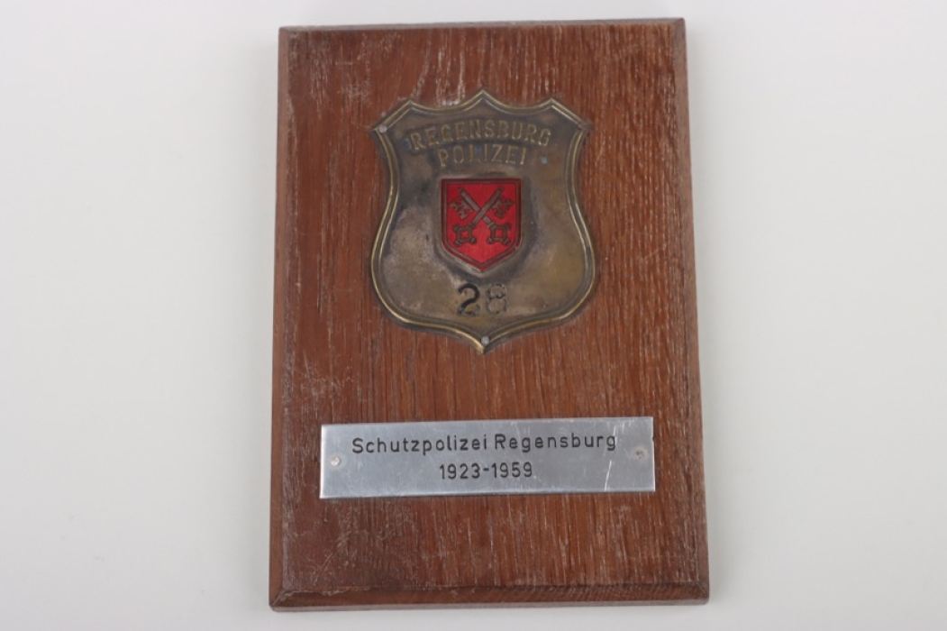 Schutzpolizei-Regensburg 1923-1959 commemorative wall plaque