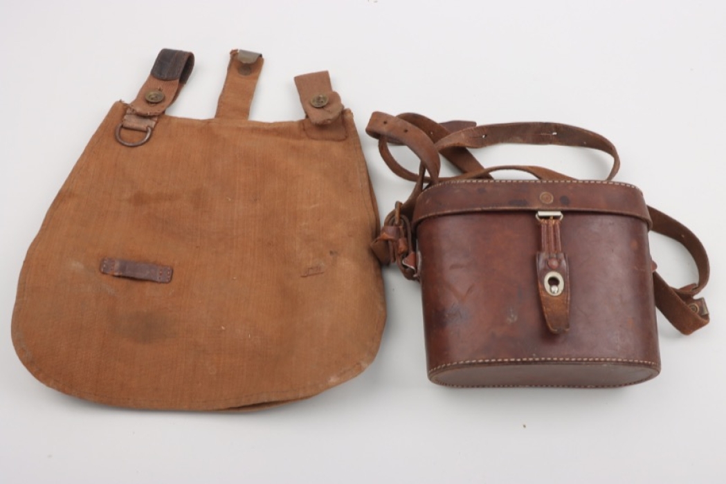 WWI bread bag & case for binoculars