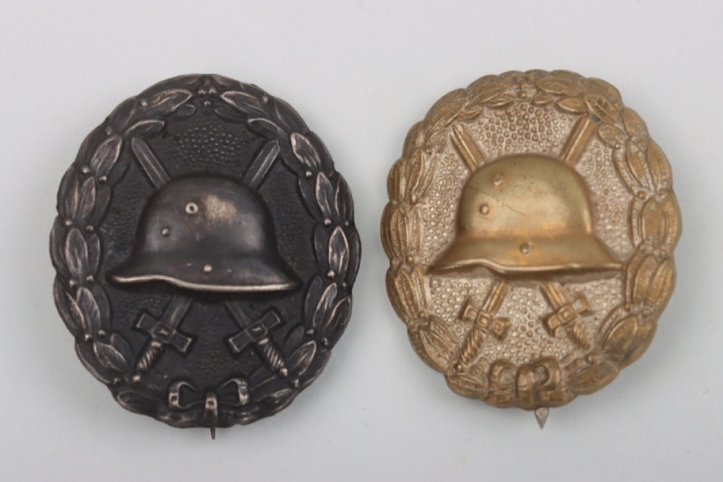 WWI Wound Badge in Black and Silver
