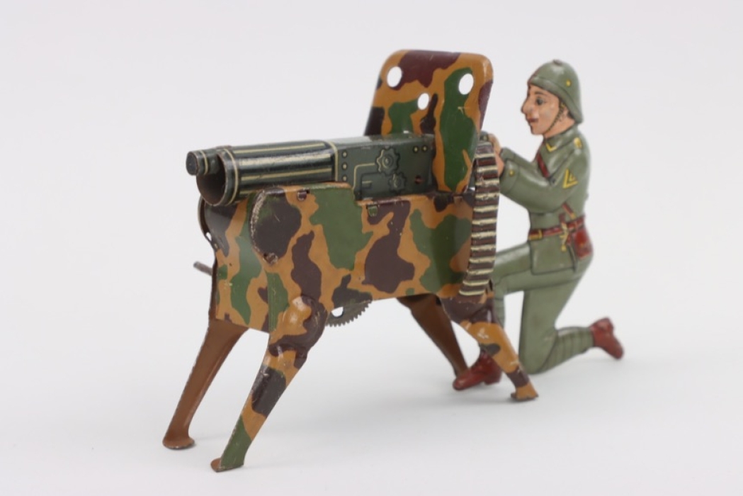 1920's Clockwork WW1 Machinegun Litho Tin Toy