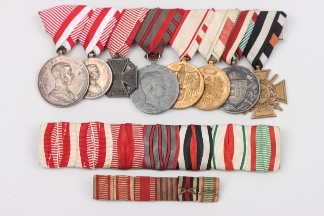 8-place medal bar of an Austrian WWI veteran