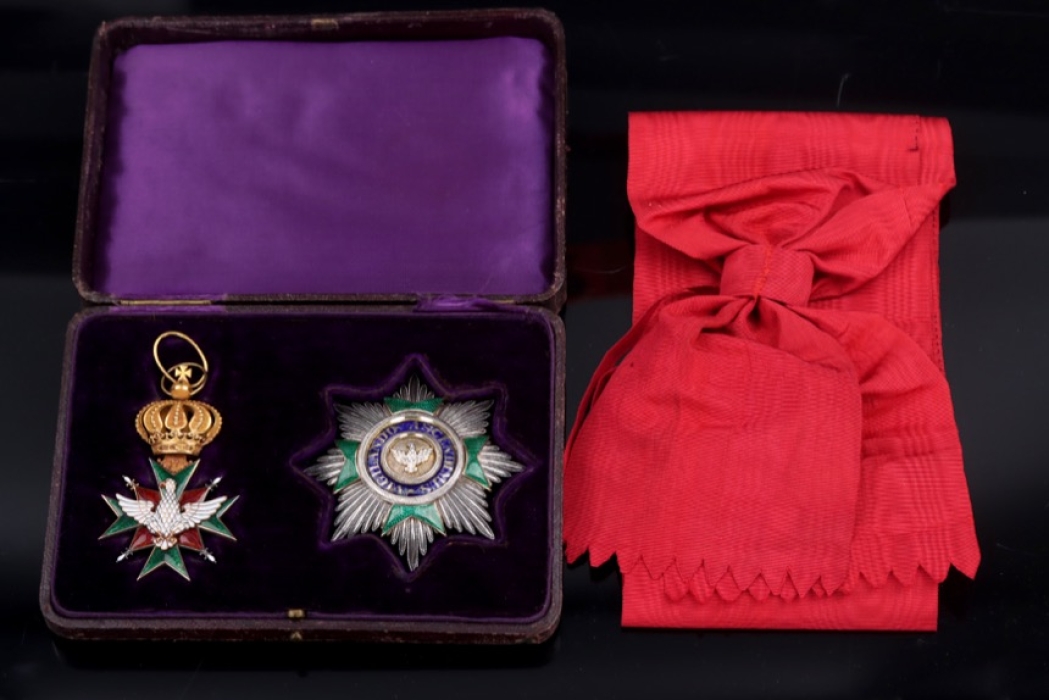 Saxony - Saxon Grand Ducal House Order of the White Falcon cased Grand Cross set